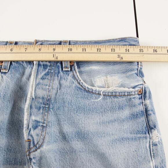 Reformation Levis Reworked 501 Distressed Cut Off Shorts Womens Sz S - Picture 7 of 15